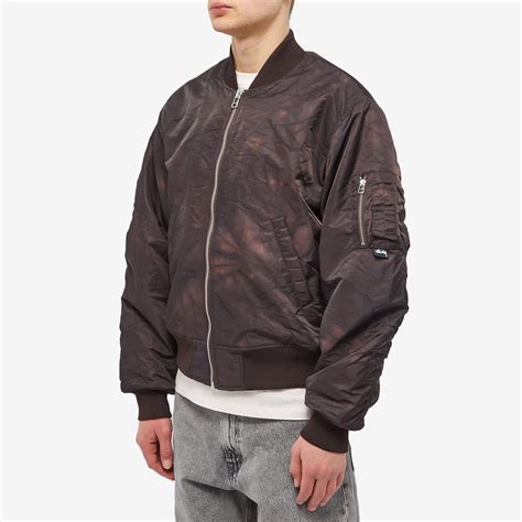 Stussy Stussy Dyed Nylon Bomber Jacket Brown | END. (CA)