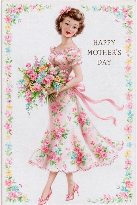 Vintage Mother's Day Card Free Stock Photo - Public Domain Pictures