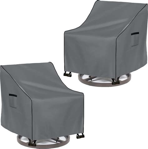 Amazon.com : Dalema Outdoor Swivel Lounge Chair Cover 2 Pack,Heavy Duty ...