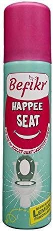 Befikr Toilet Seat Sanitizer Spray | Happee Seat (Lemon) | Pack of 1 ...