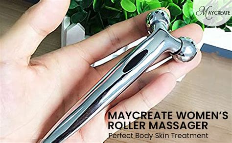 MAYCREATE® Mini 3D Manual Roller Massager 360 Rotate Face-lift Wrinkle ...