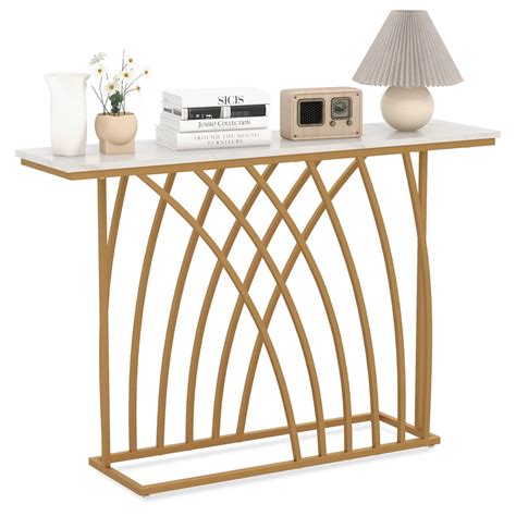 Costway 48'' Large Foyer Console Table, Modern Accent Entryway Table ...