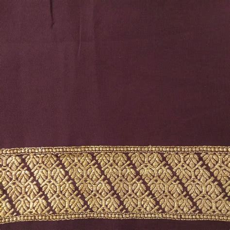 Mauve-Dark Purple Ombr√© Pure Georgette Banarasi Handloom Saree - Tilfi