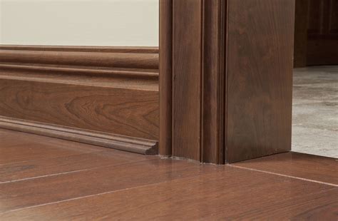 Custom Cherry Baseboard with Decorative Shoe Moulding