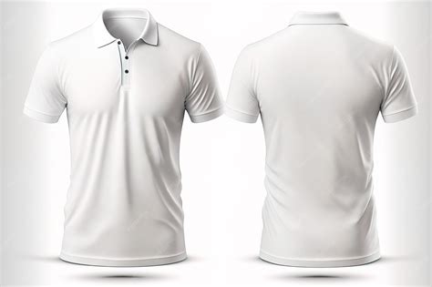 Premium Photo | Blank white polo Tshirt for men template