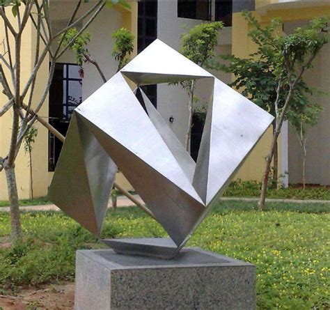 不锈钢正方形二维码方块金属雕塑png图片免费下载-素材7QNUajgeg-新图网