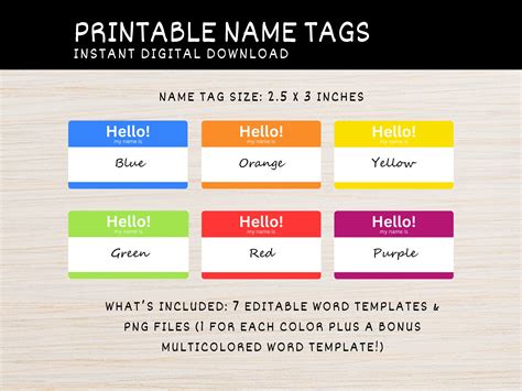 Hello My Name Is Printable Name Tags - prntbl.concejomunicipaldechinu ...