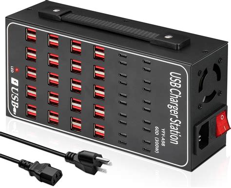 Amazon.com: Multiple USB Charging Station 60 Port (40 USB A & 20 USB~C ...