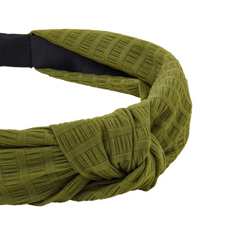 Accessorize London Women's Green Textured Knot Headband