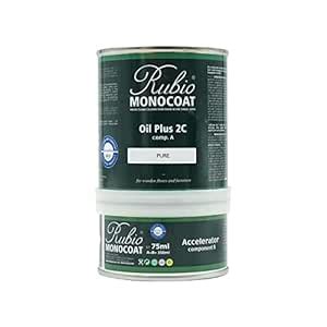 Rubio Monocoat Zero VOC 2 Component Oil Finish Pure (350 mL) : Amazon ...