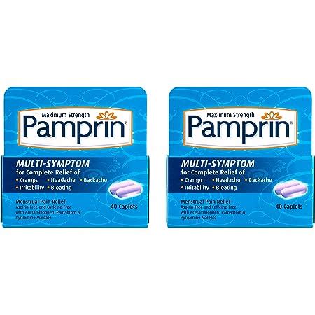 Amazon.com: Pamprin Maximum Strength Multi-Symptom Menstrual Relief ...