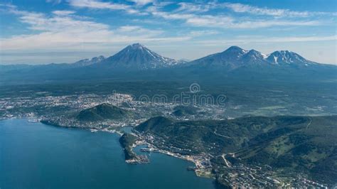 Petropavlovsk-kamchatsky Capital Of Kamchatka Before Landing Stock ...