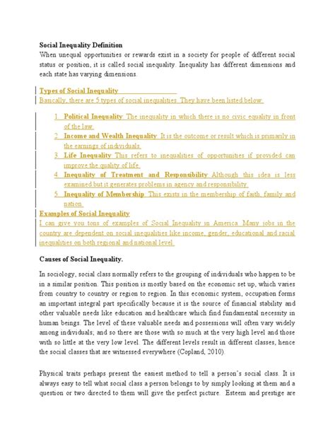 Image result for Social Inequality Explained