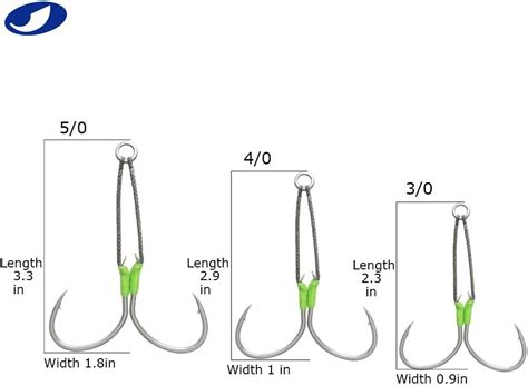 Buy OCEAN CAT Rigged Assist Circle Hooks Dancing Stinger Jigging Slow ...