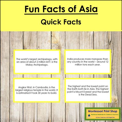 Fun Facts of Asia (color borders) | Made By Teachers