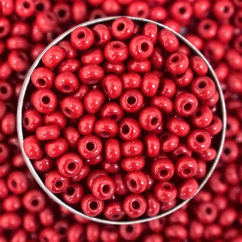 Buy 8/0 Preciosa seed beads in Dark Red color beads online at wholesale ...