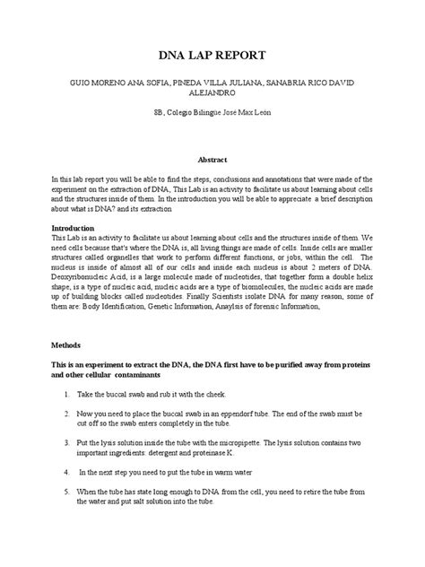 DNA Extraction Lab Report 的图像结果