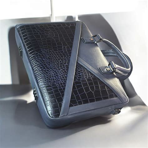 Denion Croc-Textured Leather Laptop Bag – Premium Executive Office Bri