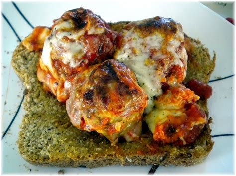 Mom Taught Us...: Chicken Meatball Parmesan Sandwich.