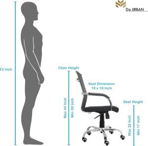 Da URBAN Casper with Wheels Mesh Office Executive Chair Price in India ...