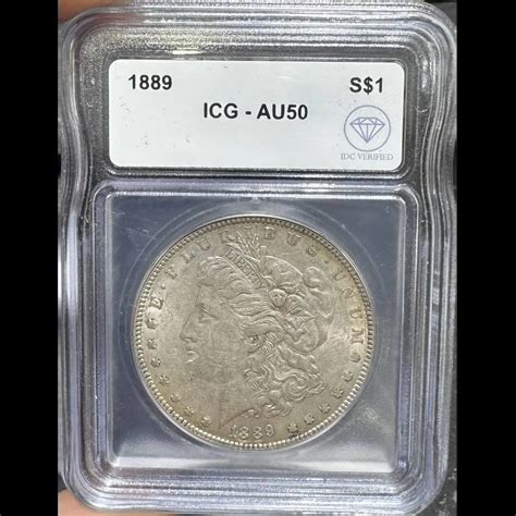 1889 Morgan Dollar ICG AU50 IDC Verified - IDC COIN & BULLION