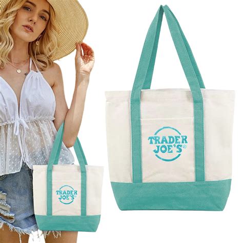 Set of 4 Trader Joe's Mini Tote Bag Pastel 2025 Trader Large Tote Bag ...