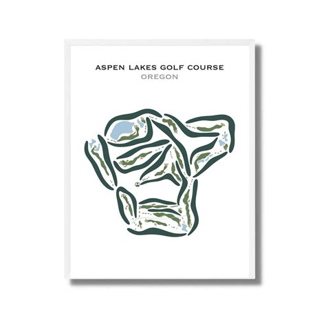 Aspen Lakes Golf Course, OR | Golf Course Map, Golf Map, Golfer Gift ...
