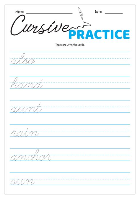 16 Cursive Writing Worksheets For 3rd Grade - Free PDF at worksheeto.com