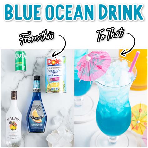 Blue Ocean Drink | Coconut rum drinks, Drinks with sprite, Blue ...