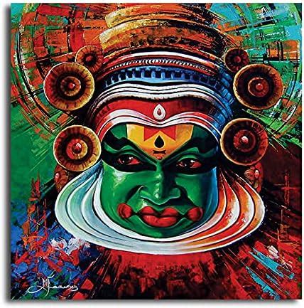 PIXELARTZ Kathakali Dancer Canvas Painting, Classic Indian Art for wall ...