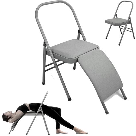 NUCARTURE Yoga Chair Foldable with Back Support Meditation Chair for ...