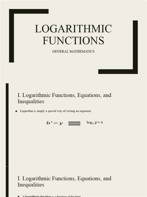 Image result for Logarithmic Function Definitions