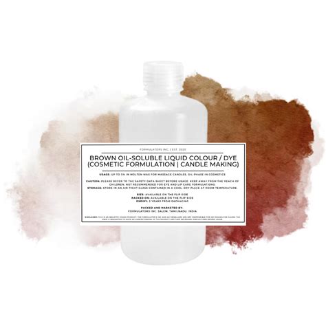 Oil-Soluble Liquid Colours - Cosmetic Oil Dyes - Formulators Inc