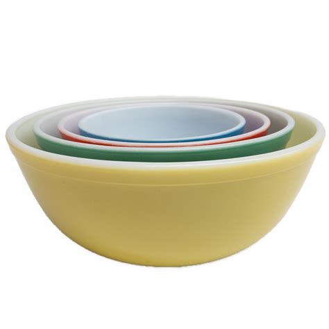 Pyrex Vintage Primary Colors Nesting Mixing Bowl Set