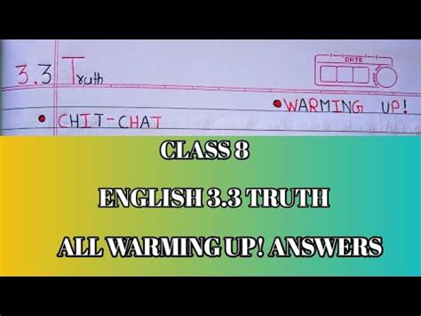 Chit-Chat & Margin Class 8 English 3.3 Truth । 8th English 3.3 । std 8 ...