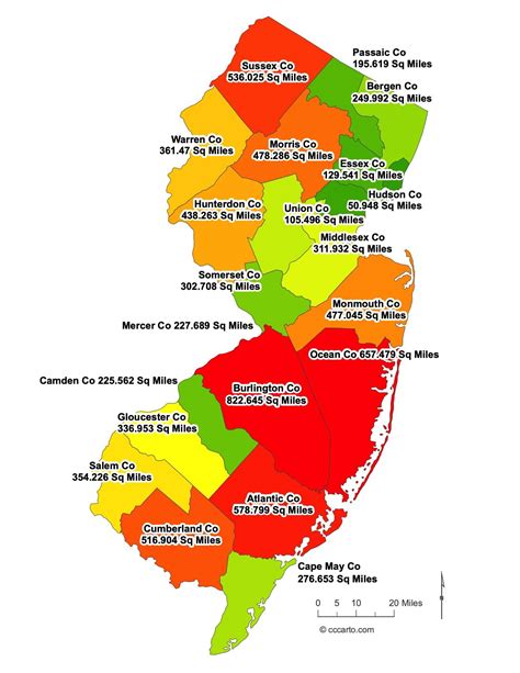 New Jersey State Maps: Counties (All 21 New Jersey Counties) | CCCarto