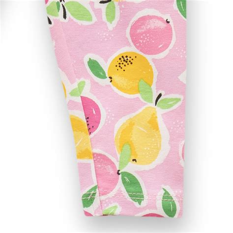 "Baby Girls' Fruit Print Cotton Leggings with Ruffle Waist – Pink ...