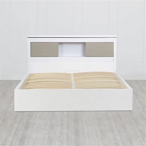 Buy Alps King Bed with Hydraulic Storage - White from Home Centre at ...