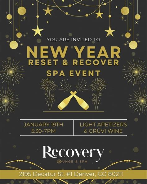 Reset & Recover Spa Event, Recovery Lounge & Spa, Denver, 19 January ...
