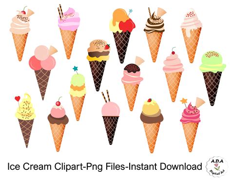 Ice Cream Clipart, Ice Cream Cone Clip Art, Ice Cream Illustration, Ice ...