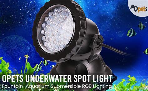 Qpets 36 LED Underwater Spot Light Submersible Garden Fountain Aquarium ...