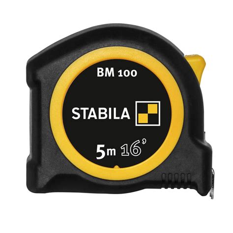 Stabila BM100 Metric/Imperial 5m Pocket Tape Measure | Stabila Tape Measures | ITS.co.uk