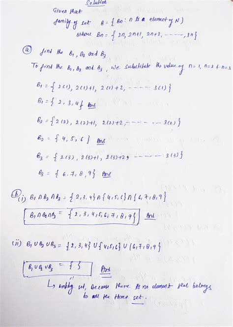 [Solved] Consider an indexed family of sets. B={B n : n is a element of... | Course Hero