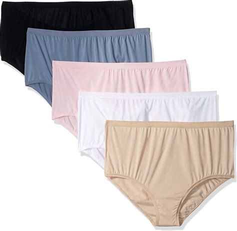 Fruit of the Loom Women's Plus Size Fit for Me 5 Pack Microfiber Brief ...
