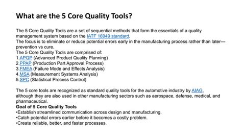Image result for Core Tools of Quality