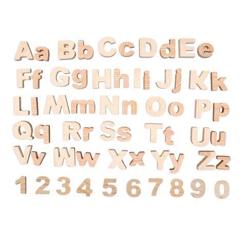 Buy Wooden Alphabets Uppercase, Lowercase & Numerical Numbers - Set of ...
