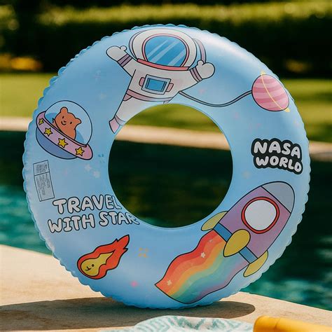 Buy Toy Imagine 24 Inch Inflatable Swim Ring for Boys, Space Theme ...