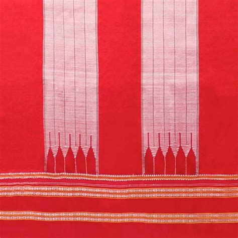 Black, White and Red Cotton-Silk Ilkal Saree with Gayatri Border — TVAMI