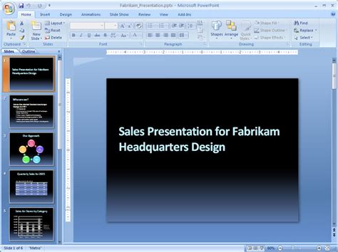 PowerPoint 2007 - Using the Home Tab