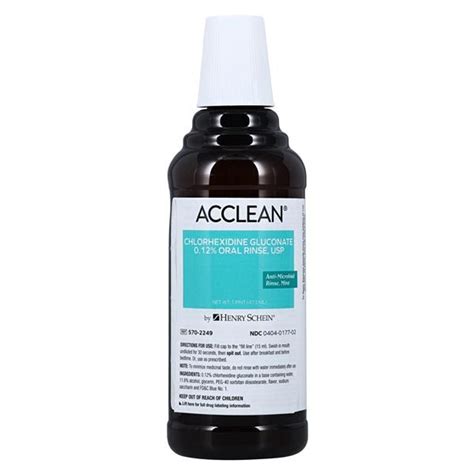 Acclean Oral Rinse 0.12% Chlorhexidine Gluconate 16 oz Mint 16oz/Bottle - Medex Supply